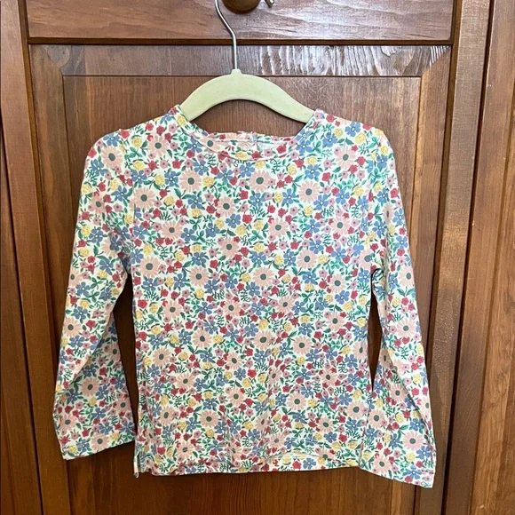 Mini Boden Blue Kids Overalls with Floral Top - Picture 8 of 9